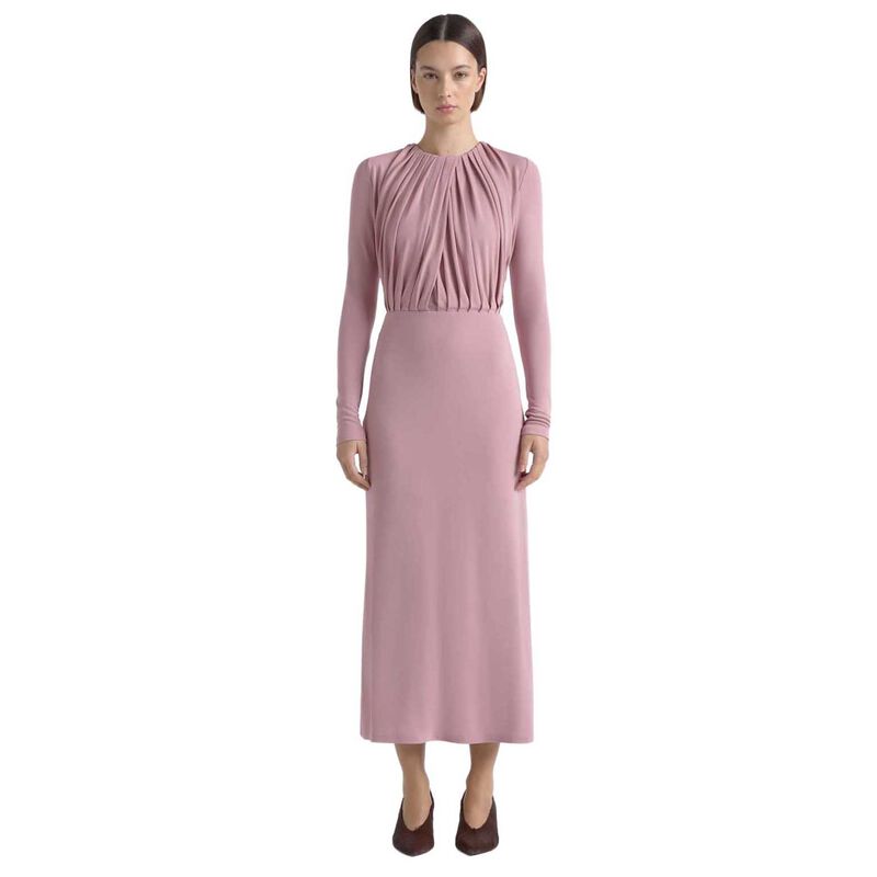 Cue Long Sleeve Drape Midi Dress image number 0